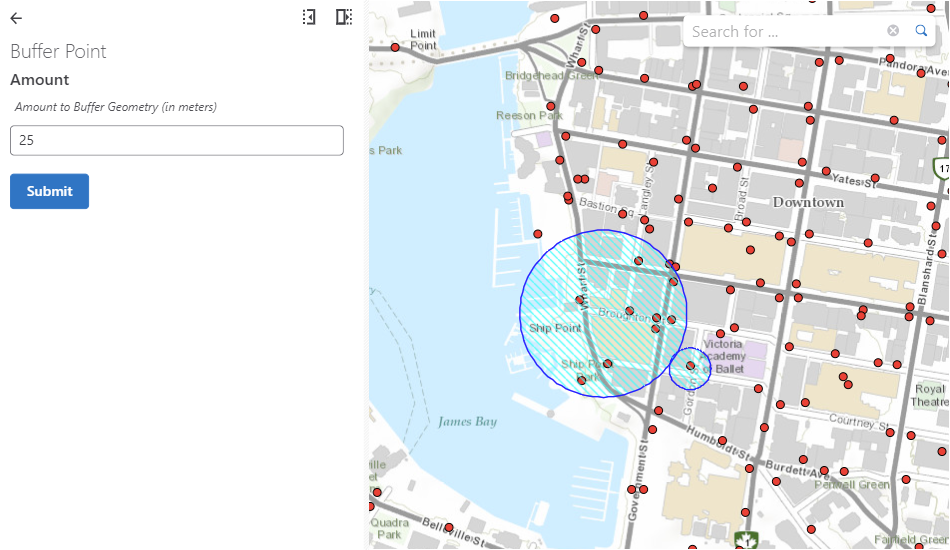 Map Click Workflow with Buffer Behavior